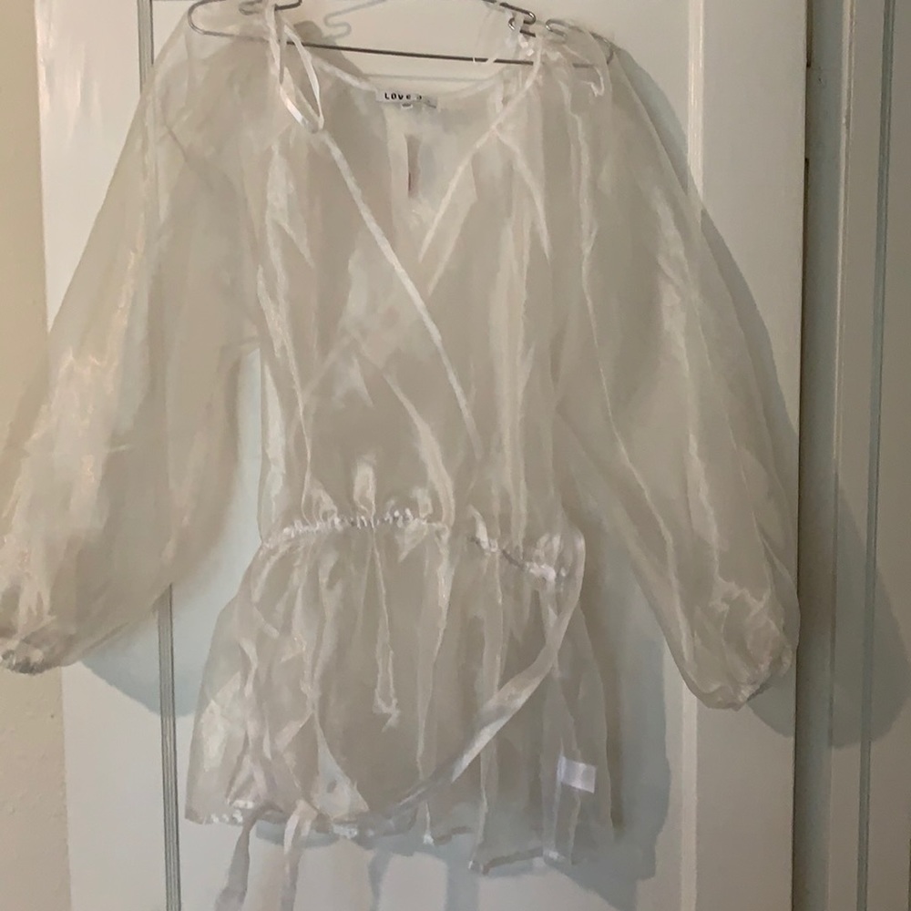 Beautiful white sheer top